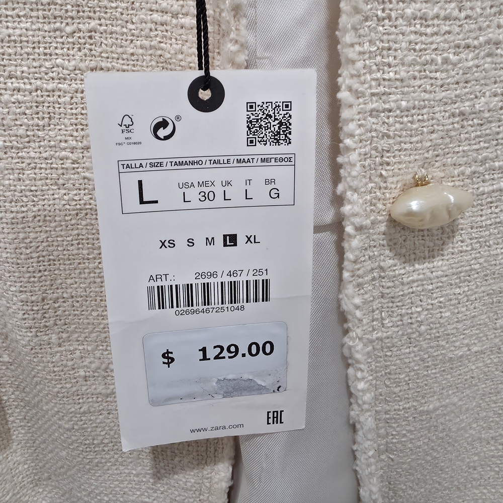 Zara Cream Blazer - Picture 4 of 5